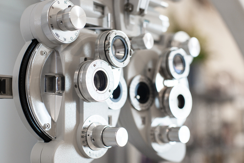 Close,Up,Of,Phoropter,Eyesight,Measurement,Testing,Machine,,Eye,Health